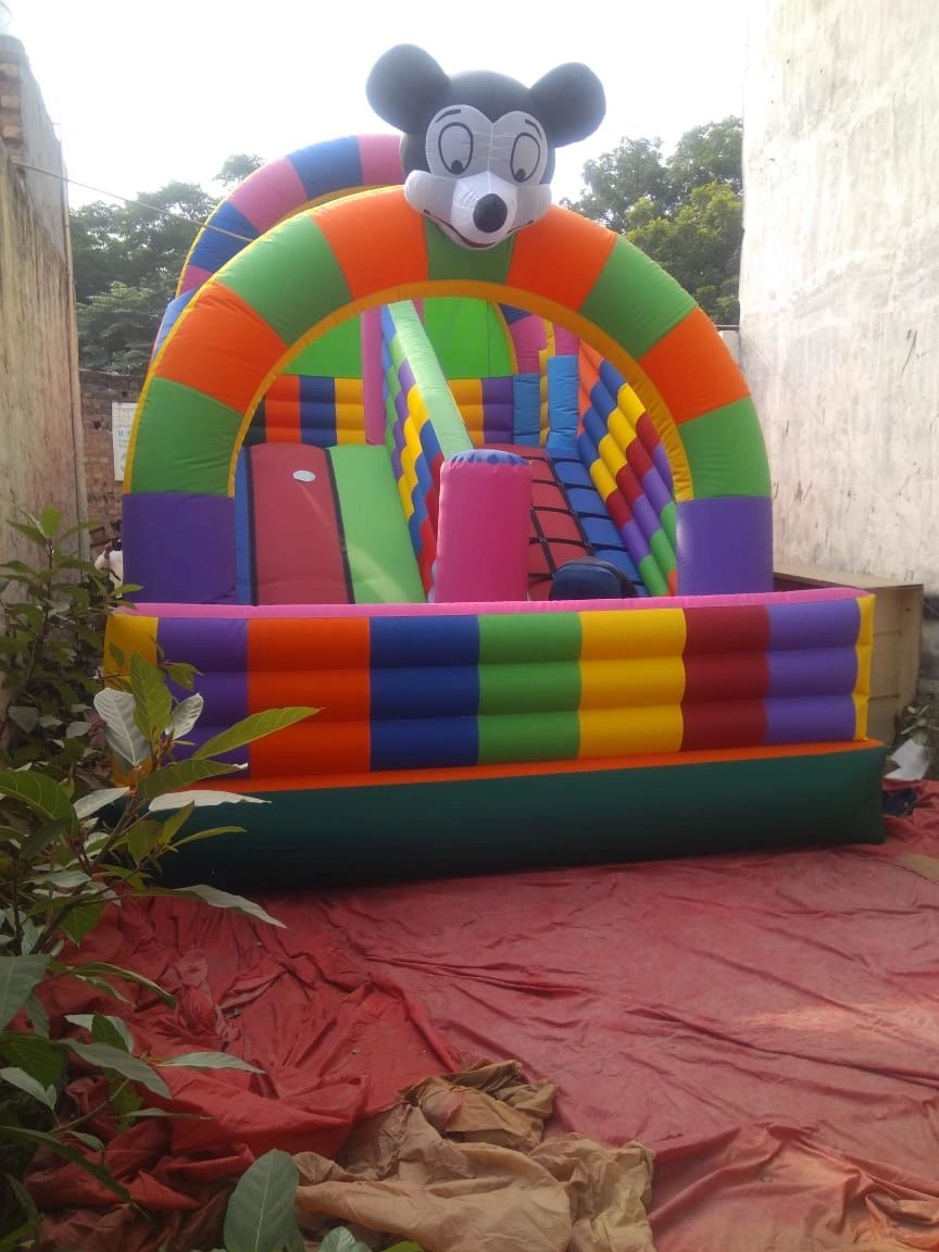 Mickey slide bouncy on rent in Delhi, gurgaon, Noida, faridabad