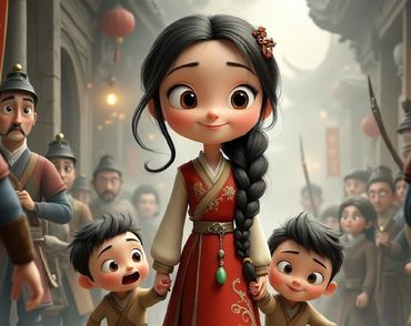 Maria and the Jade Pendant: Princess Wang leads the rescue of the lost princes.