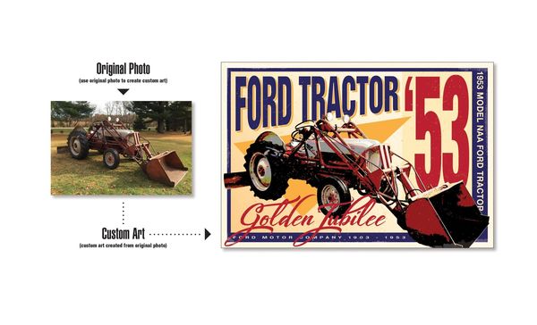 Ford Jubilee custom photo art & design print