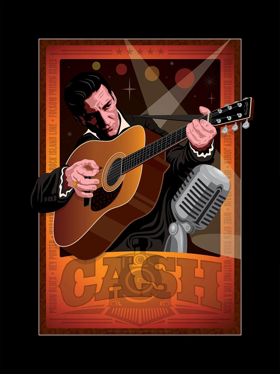Johnny Cash Wall Art Print