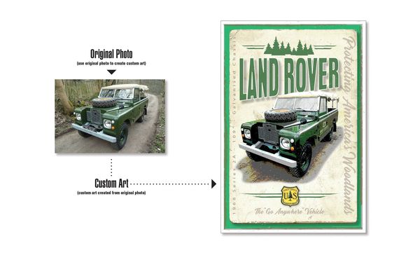 Land Rover custom photo art & design print