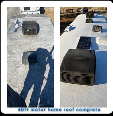 Completed 40ft Motor Home Roof
