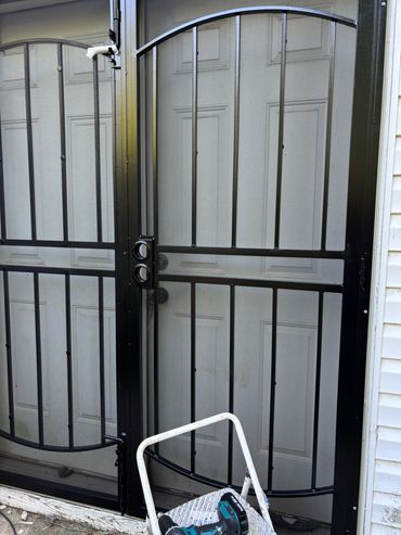 Security door completed awaiting customer locks
