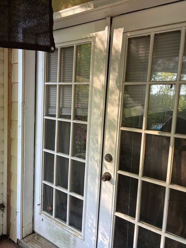 Double door security door installation