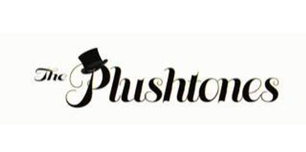 Logo of 'The Plushtones' with a top hat on 'P'.