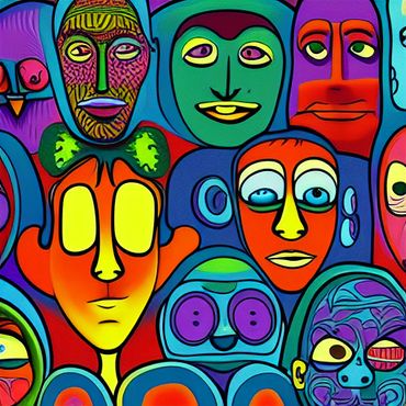 faces showing different facial expressions