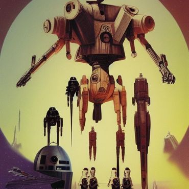 star wars figures entering a new world.