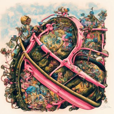 surrealistic roller coaster