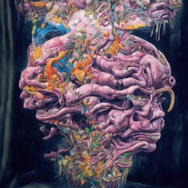 surrealistic brain