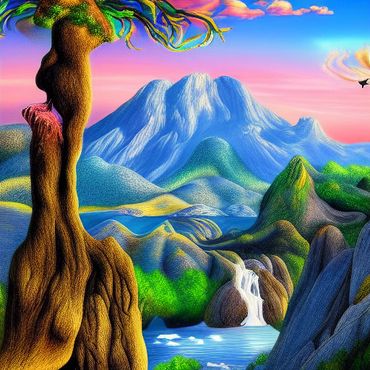 Mountains overlooking nature