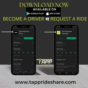 Driver app to become a driver
Passenger app to request a ride