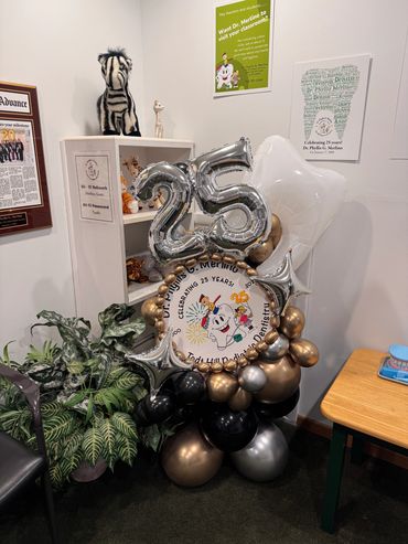 25th anniversary balloon display