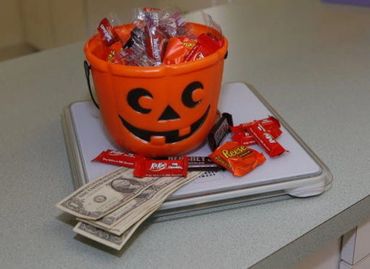 candy in a bucket
