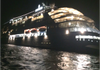 Cruise vessel Silver Muse late night departure from Bimini.