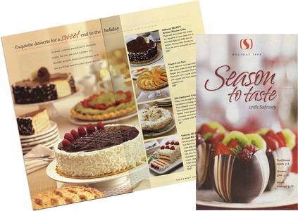 product catalog of Safeway's pastries and confections