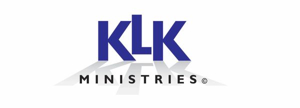the text "KLK" in blue and "ministries" in black