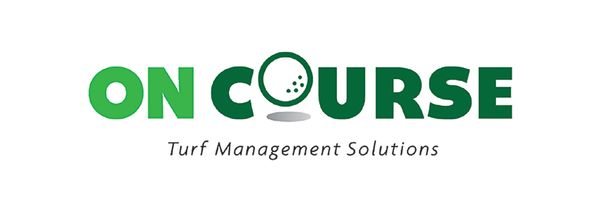 logo of On Course Turf Management Solutions with the second "o" as a golf ball
