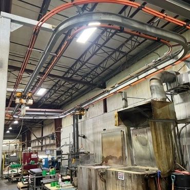 Kito Curved Monorail Chain Hoist with Conductor Bar