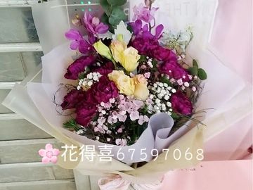 紫色,康乃馨,康乃馨花束,母親節花束