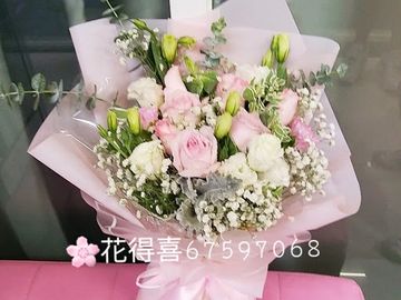 粉紅玫瑰,花束