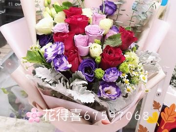玫瑰花束,紅玫瑰花束,紫玫瑰花束