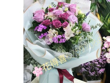 玫瑰花束,紫玫瑰花束,紫紅玫瑰