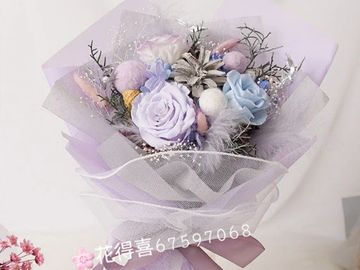 保鮮花束,紫玫瑰