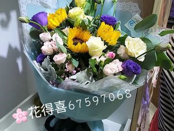 向日葵花束,桔梗花束