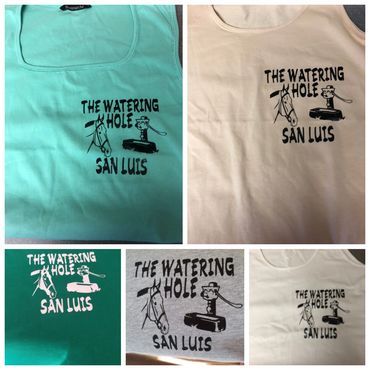 A varitey of short sleeve and sleeveless t-shirts