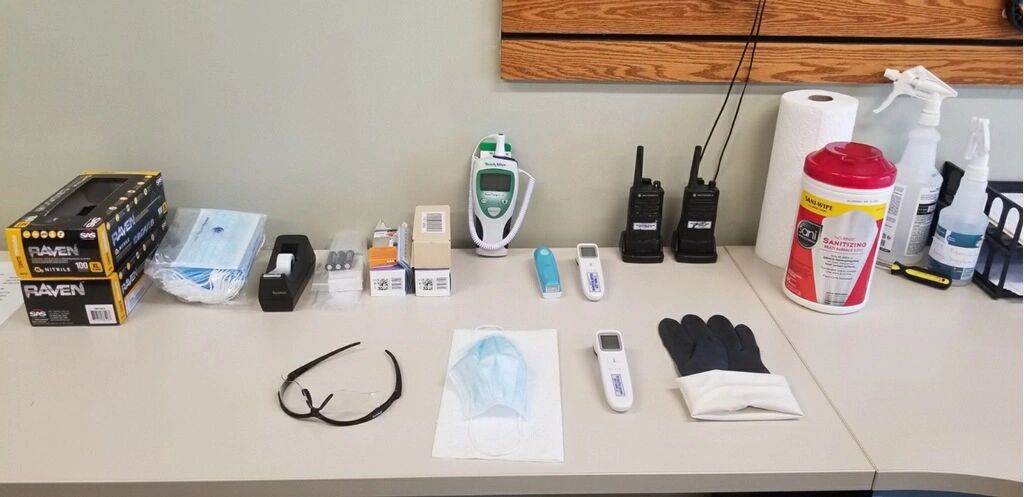 COVID 19 coronavirus corona virus temperature temp temps PPE gloves mask N95 thermometer disinfect