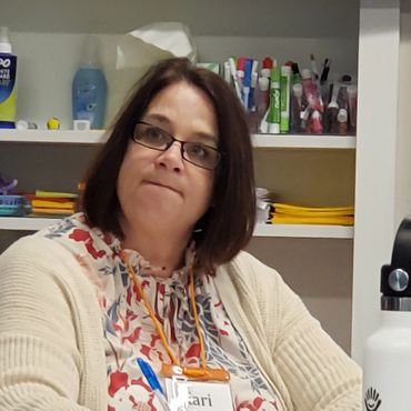 Person taking in information at a training