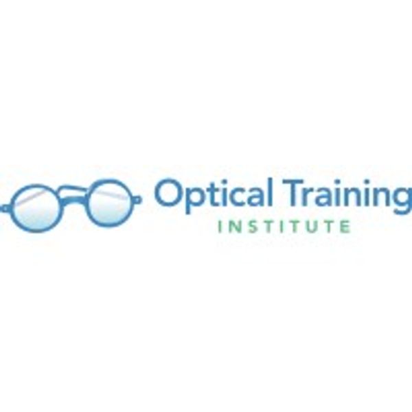 Logo of Optical Training Institute with blue glasses icon.