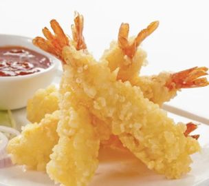 Box of Tempura - Five pieces of jumbo shrimps.