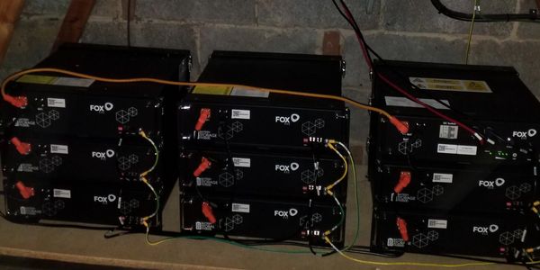 Fox Batteries situated in Loft. Showing Master and Slaves