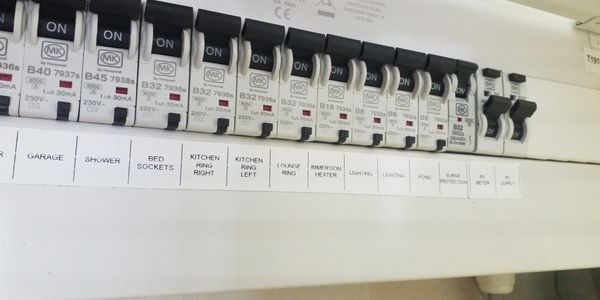 Consumer Unit Fully Labelled 