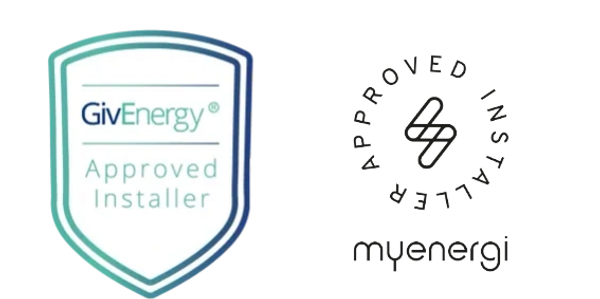 Givenergy and Myenergi Approved Installer Logos