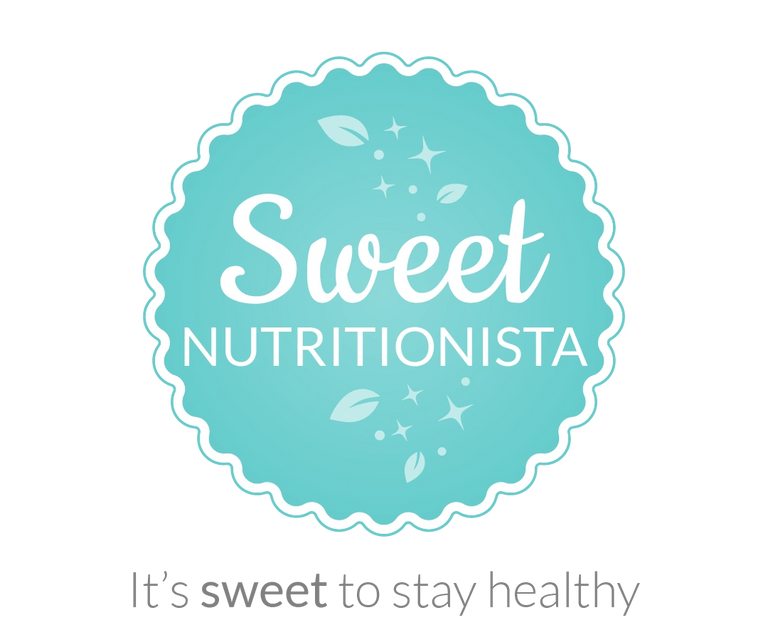 Sweet Nutritionista logo with tagline 'Its sweet to stay healthy"