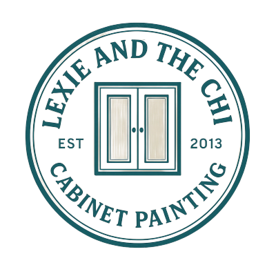 Logo of Lexie and The Chi Cabinet Painting with a cabinet image.