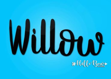 Gloss black acrylic laser cut personalised children's bedroom decor wall door name script font