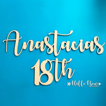 18th signage photo prop backdrop party sign diy party event sign