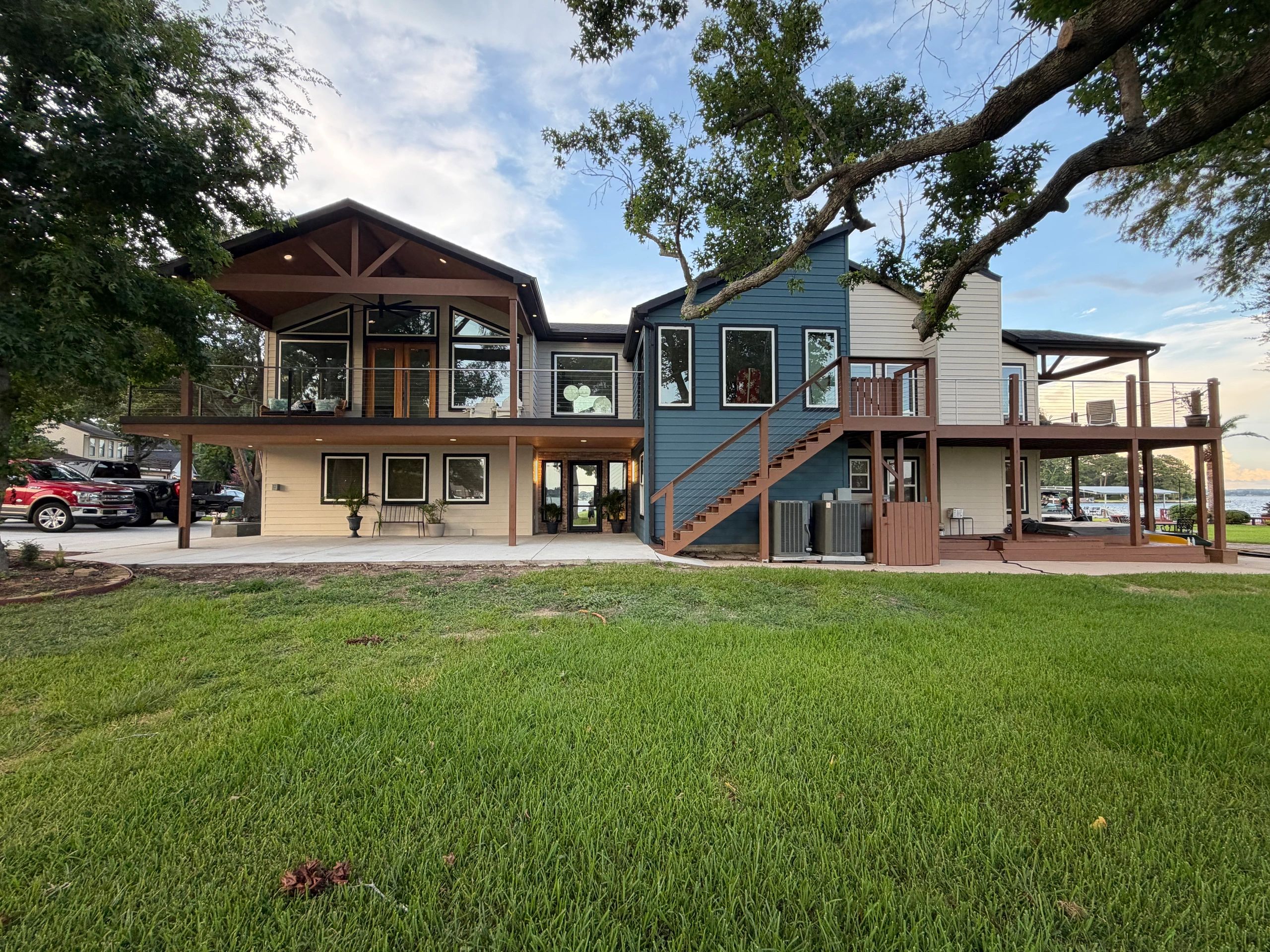 a full home remodel on a lakefront property in walden on lake conroe.