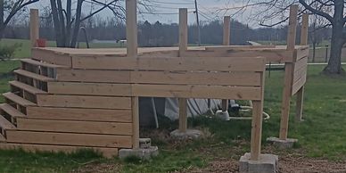 Deck floor is finished. Still got the shed to do and sides plus add power.