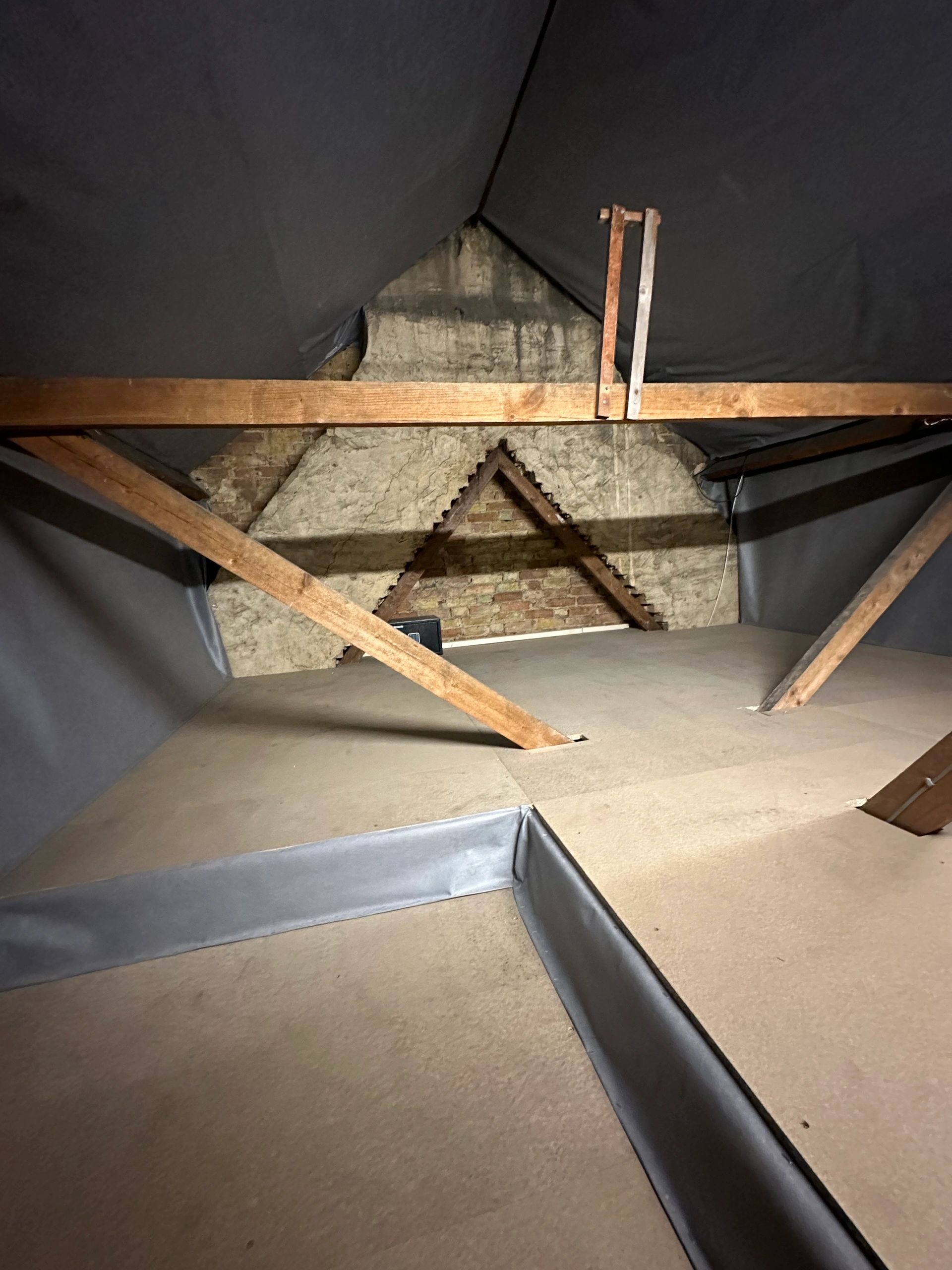 Loft boarding and membrane installed , transforming this unused loft space 
#loftboarding