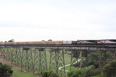 Rail viaduct bridge near Broadmeadows Valley Park, Gowanbrae - window cleaning Gowanbrae