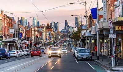 Sydney Road street scene at dusk, Brunswick - window cleaning Brunswick, Melbourne