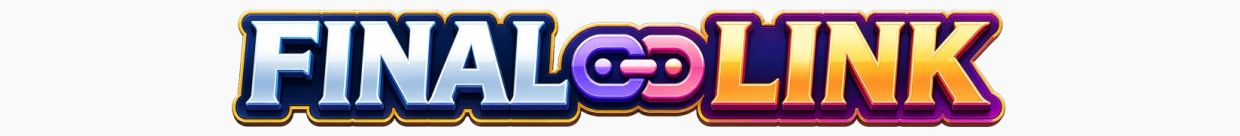Logo for Final Link with gradient colors and a linked chain symbol.