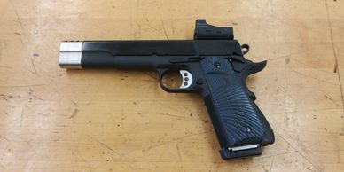 Custom 1911 based on a Springfield Defender.