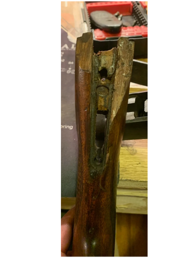 shotgun stock in need of repair