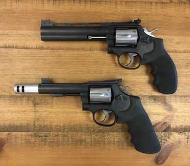 Custom Smith and Wesson revolvers.