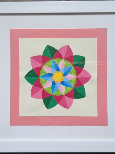 Initial Five Fold Study - Gouache on Mixed Media Paper 8" x 8"